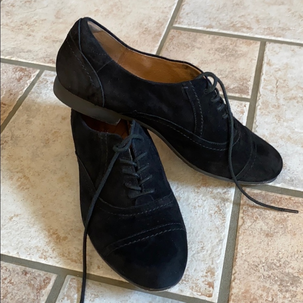Clark indigo black suede leather upper